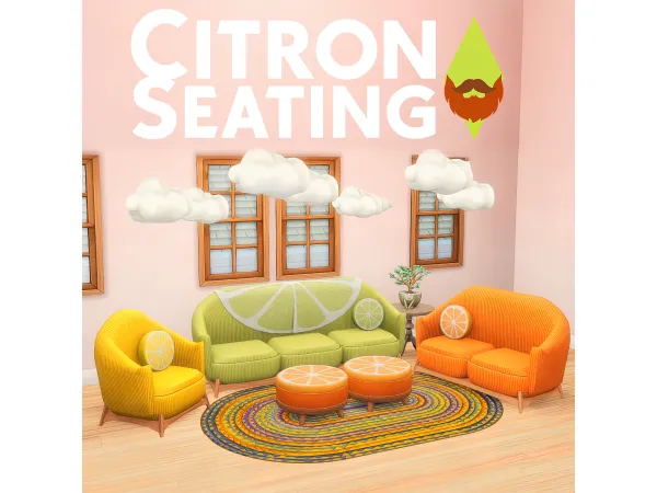 Maxis Match Citron Seating by Kiwisim4 - The Sims 4 Custom Content