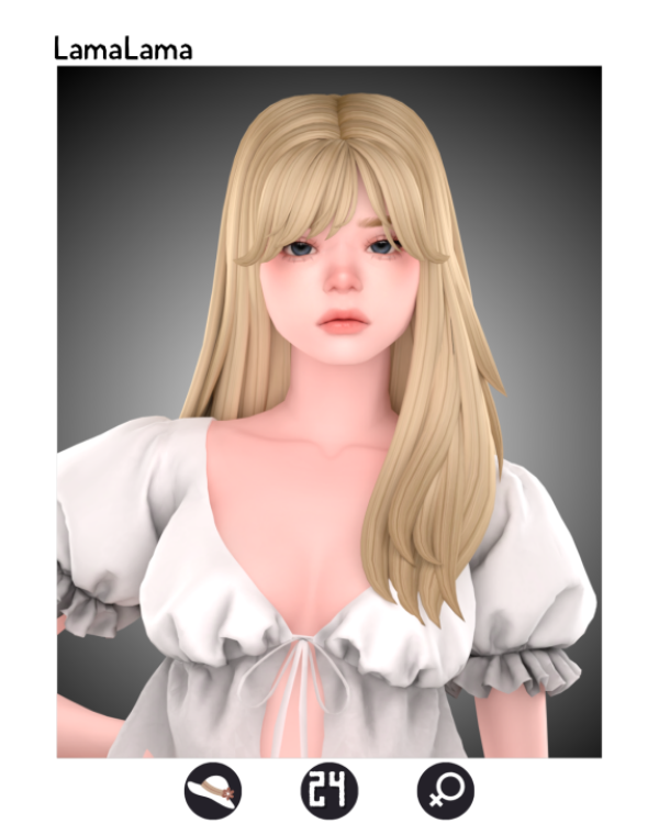 Maxis Match Hair Daina by simsfinds - The Sims 4 Custom Content