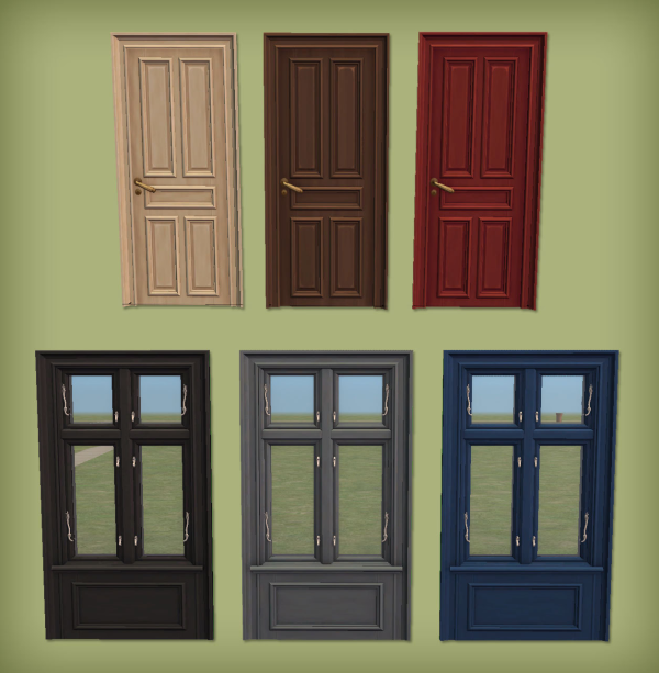 HARRIE The Apartment Copenhagen Window Single Door for by simsfinds - The Sims 2 Custom Content