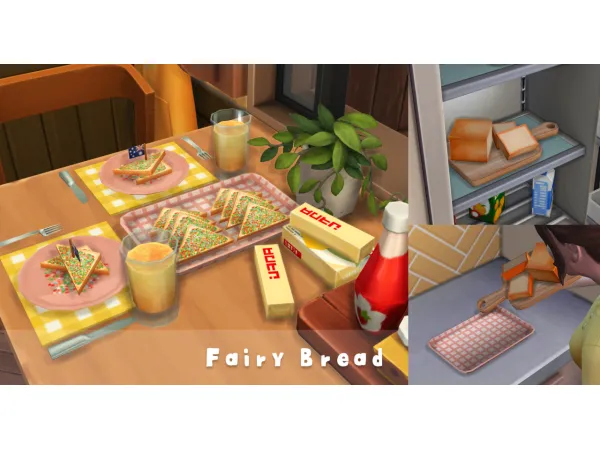 Maxis Match November 2024 Recipe_Fairy Bread Vegemite On Toast by oni28 - The Sims 4 Custom Content