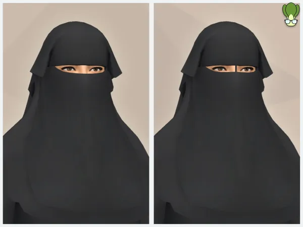Maxis Match Double Layer Niqab by BokchoiJoCC - The Sims 4 Custom Content