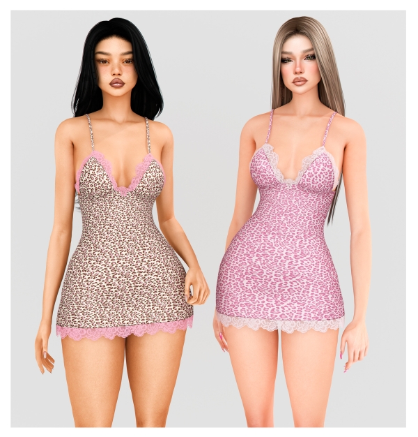 Alpha Coco lace mini dress by unknown66irl - The Sims 4 Custom Content