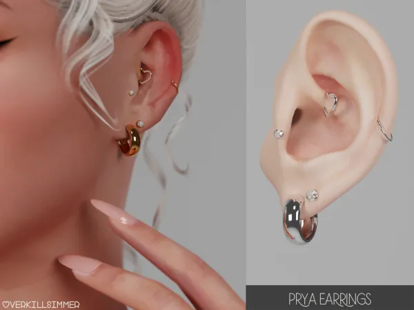 Mix Prya earrings - The Sims 4 Custom Content