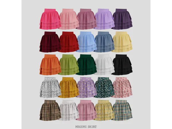 Mix Megumi Skirt pixels by daisy - The Sims 4 Custom Content