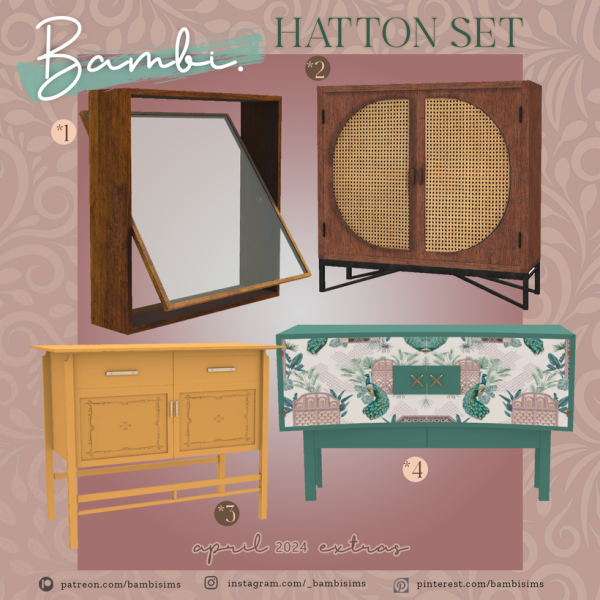 Alpha hatton set by bambisims - The Sims 4 Custom Content