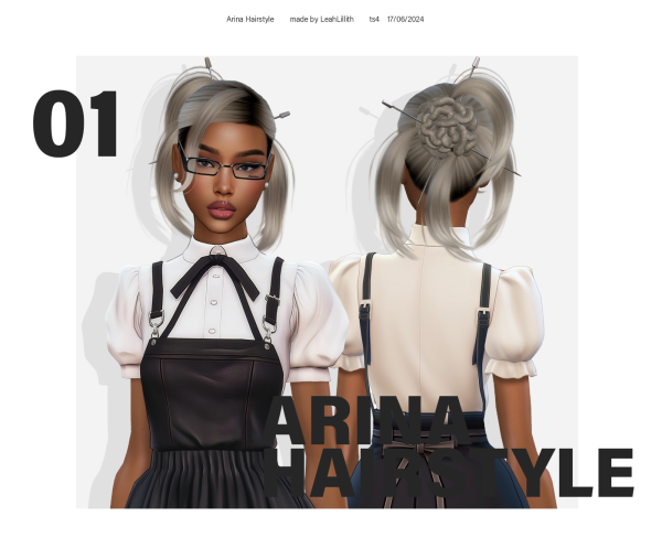 Alpha Arina Hairstyle by simsfinds - The Sims 4 Custom Content