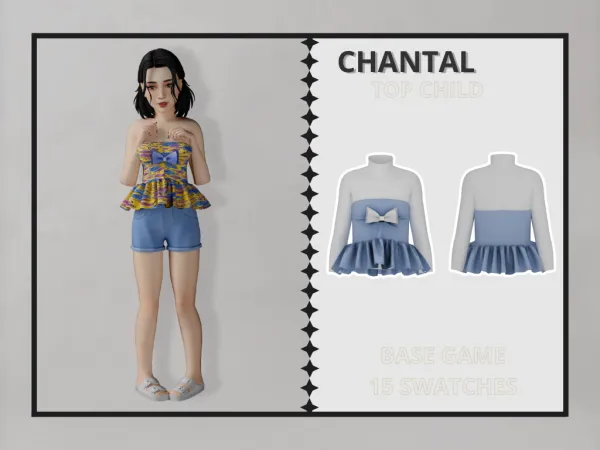 Alpha Chantal Top Child - The Sims 4 Custom Content