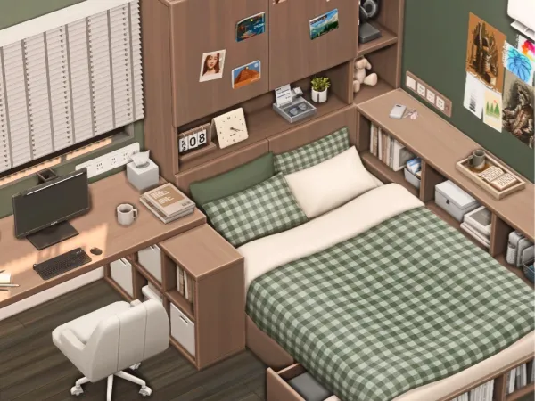 Maxis Match Bedroom Set My Room by Gua - The Sims 4 Custom Content