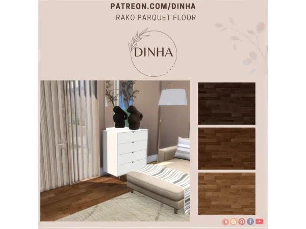 Alpha Rako Parquet Floor - The Sims 4 Custom Content