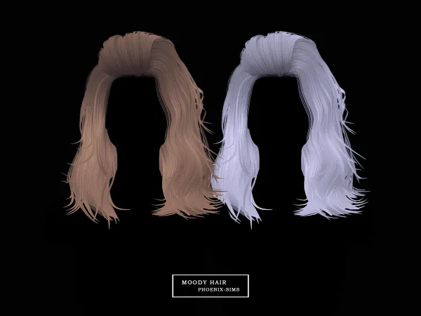 Alpha Moody Hair - The Sims 4 Custom Content