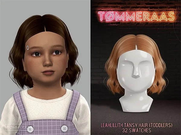 Alpha TØMMERAAS LeahLillith Tansy Hair for Toddlers (70) - The Sims 4 Custom Content