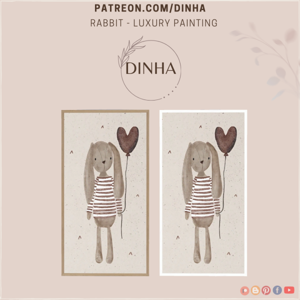 Alpha Rabbit Luxury Painting by dinhagamer - The Sims 4 Custom Content