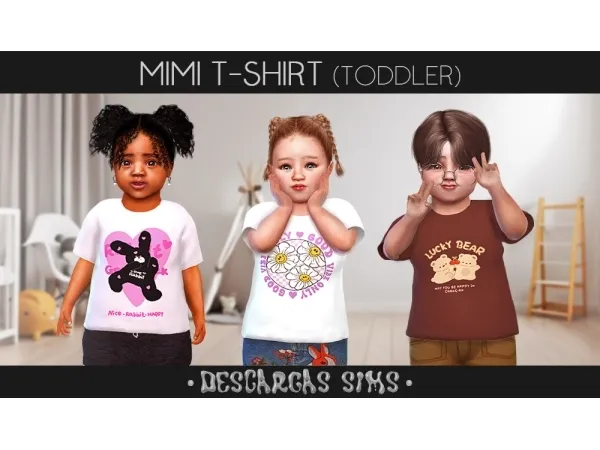 Alpha Mimi T Shirt (Toddler) - The Sims 4 Custom Content
