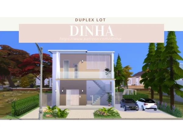 Alpha DUPLEX LOT DOWNLOAD CREATORS - The Sims 4 Custom Content