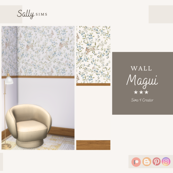 Alpha Wall MAGUI by sally4sims - The Sims 4 Custom Content
