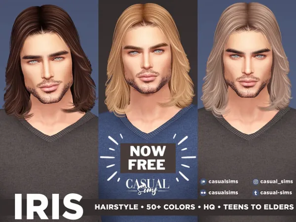 Alpha Iris Hair by CasualSims - The Sims 4 Custom Content