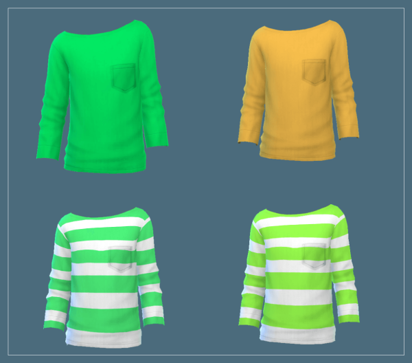 Maxis Match Boy's Neon and Stripe Shirt by simsfinds - The Sims 4 Custom Content