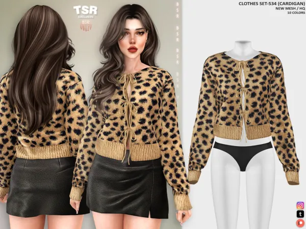 Alpha CLOTHES SET 534 (CARDIGAN) BD1377 tr by busratr - The Sims 4 Custom Content