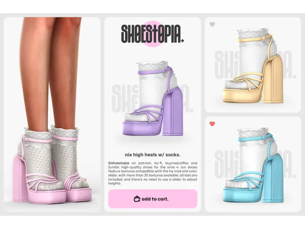 Alpha nix high heels by simsfinds - The Sims 4 Custom Content