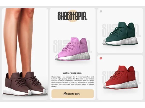 Alpha walker sneakers by simsfinds - The Sims 4 Custom Content