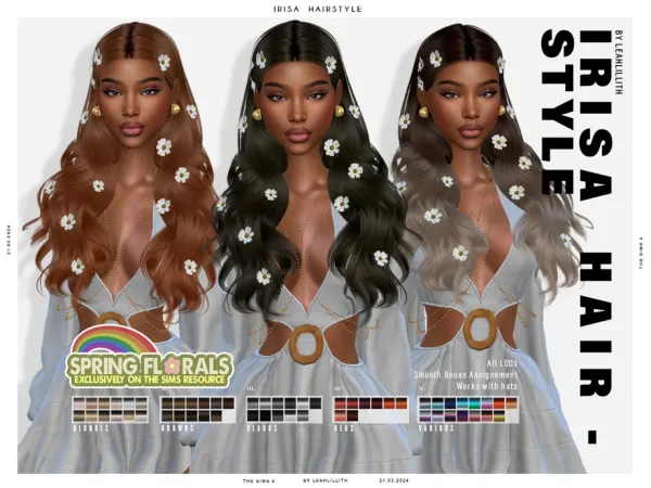 Alpha Irisa Hairstyle by LeahLilith - The Sims 4 Custom Content