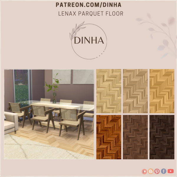 Alpha Lenax Parquet Floor by dinhagamer - The Sims 4 Custom Content