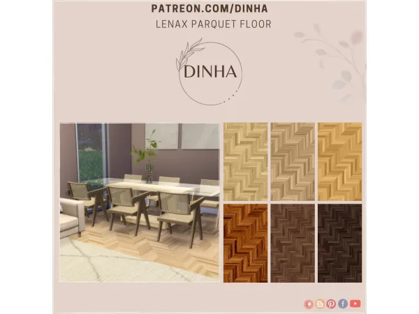Alpha Lenax Parquet Floor - The Sims 4 Custom Content