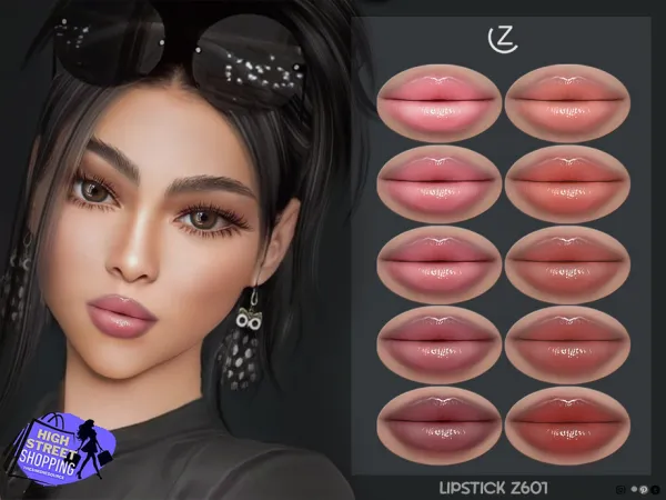 Alpha LIPSTICK Z601 by ZENX - The Sims 4 Custom Content