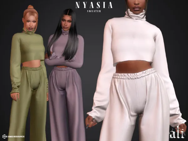 Mix NYASIA sweater by thesimsresource - The Sims 4 Custom Content