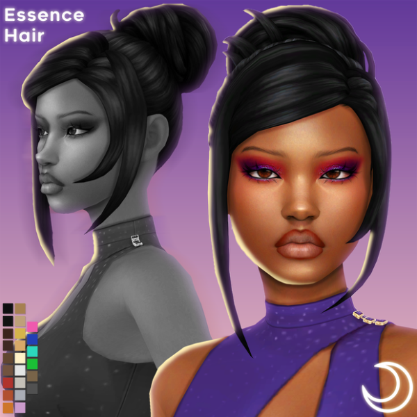 Maxis Match ESSENCE HAIR by simsfinds - The Sims 4 Custom Content