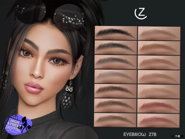 Alpha EYEBROW Z78 by ZENX - The Sims 4 Custom Content