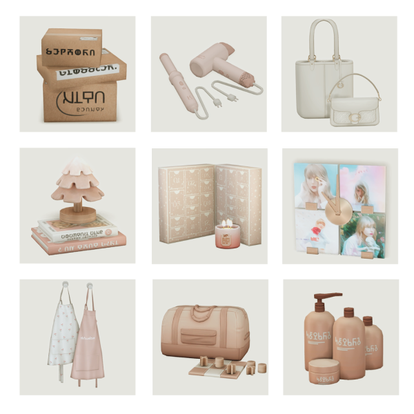 Maxis Match girly girl christmas gift guide by simsfinds - The Sims 4 Custom Content