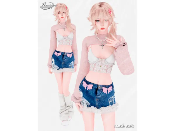 Alpha ROSÉ SET - The Sims 4 Custom Content
