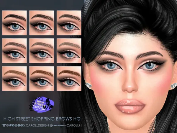 Alpha High Street Shopping Brows HQ by Caroll912 - The Sims 4 Custom Content