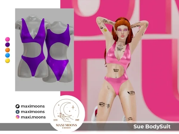 Alpha Sue Bodysuit - The Sims 4 Custom Content