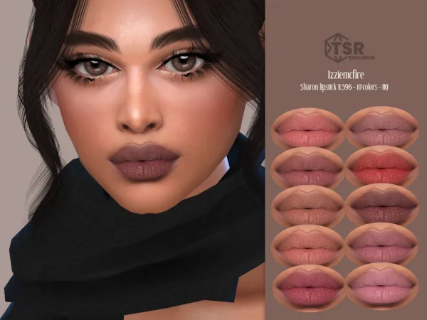 Alpha IMF Sharon Lipstick N596 by IzzieMcFire - The Sims 4 Custom Content