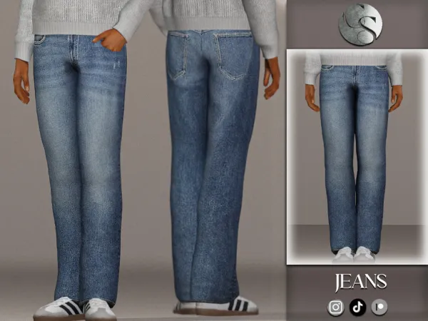 Alpha Alexandar Jeans (Adult) by Camuflaje - The Sims 4 Custom Content