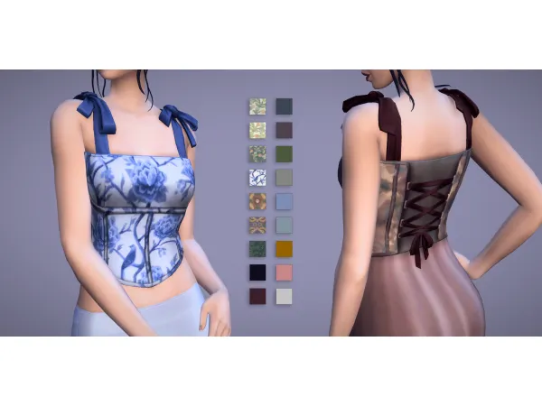 Maxis Match Ophelia Corset by magnolianfarewell - The Sims 4 Custom Content