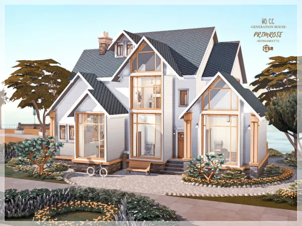 Maxis Match Primrose Generation Home No Lot by Moniamay72 - The Sims 4 Custom Content