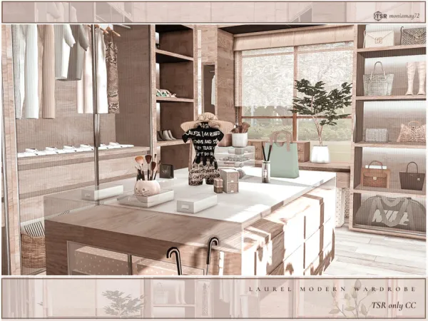 Alpha Laurel Modern Wardrobe TSR only by Moniamay72 - The Sims 4 Custom Content