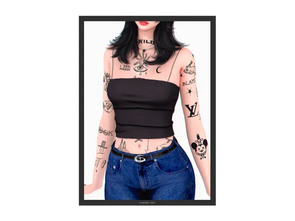 Alpha Minju Top (gift) - The Sims 4 Custom Content