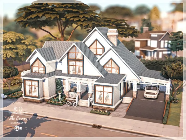 Maxis Match The Corner House No Lot by moniamay72 - The Sims 4 Custom Content