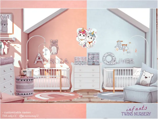 Infants Twins Nursery TSR only CC by Moniamay72