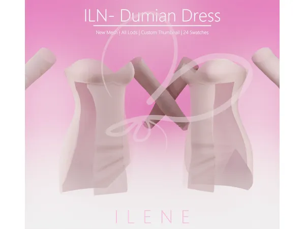 Maxis Match ILN Dumian Dress by ilenes4 - The Sims 4 Custom Content