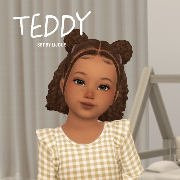 Maxis Match Teddy Puffs Hair by simsfinds - The Sims 4 Custom Content