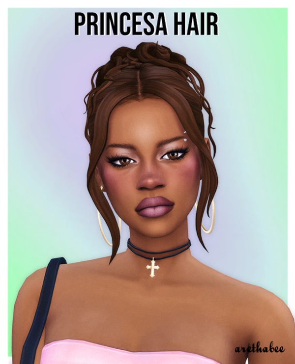 Maxis Match princesa hair by simsfinds - The Sims 4 Custom Content