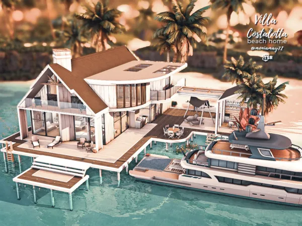 Maxis Match Villa Costalotta NoCC by Moniamay72 - The Sims 4 Custom Content