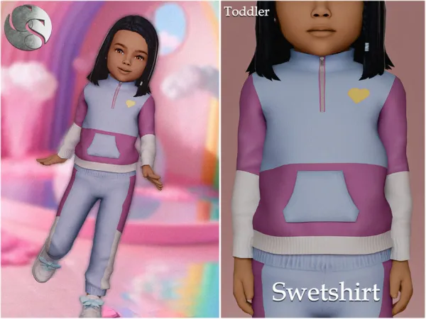 Maxis Match Harper Sweatshirt (Toddler) by Camuflaje - The Sims 4 Custom Content