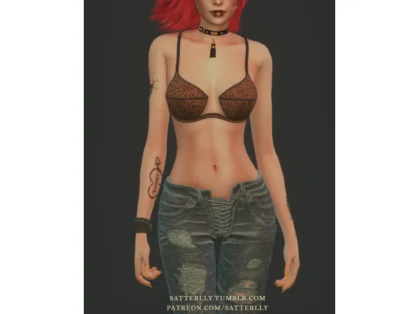 Mix Cyberpunk 2077 Push up bra by Satterlly - The Sims 4 Custom Content