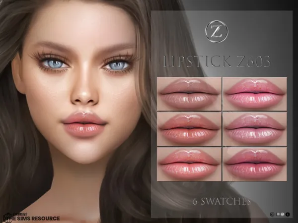 Alpha LIPSTICK Z603 by ZENX - The Sims 4 Custom Content